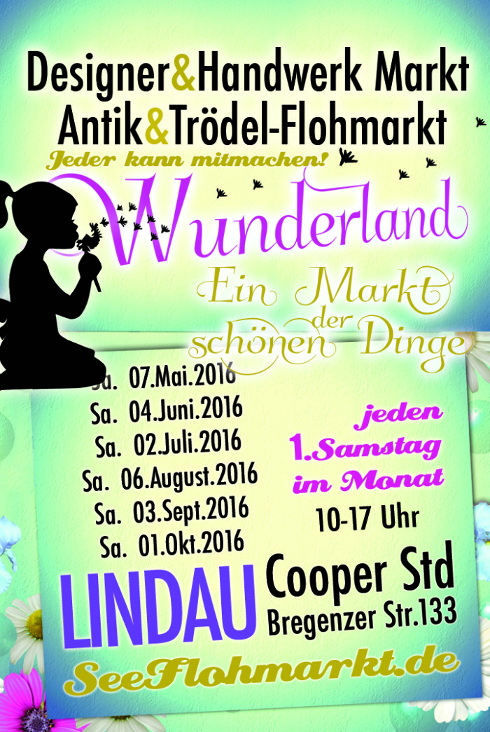 Großer Wunderland Handwerkmarkt  und Flohmarkt in Lindau