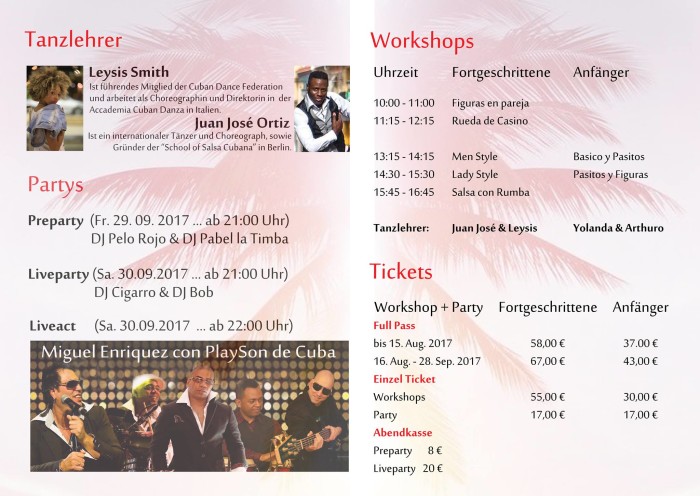 Festival Salsa y Guaracha Workshops