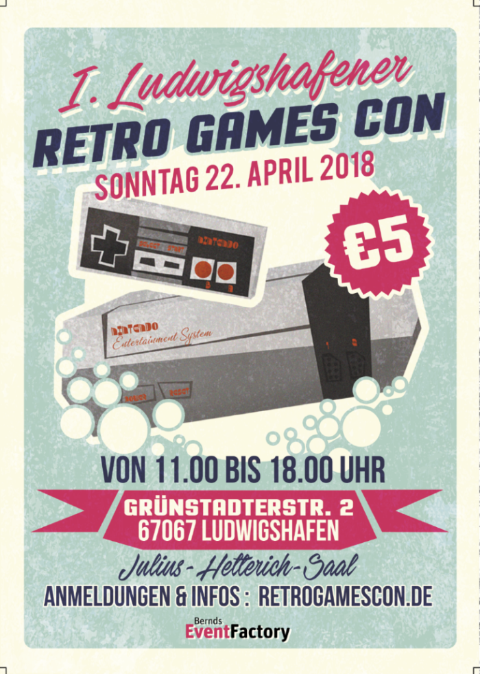 1. Ludwigshafener RetroGamesCon  www.retrogamescon.de